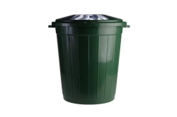 Бак для отходов Пластхозторг Б-65 с крышкой темно-зеленый