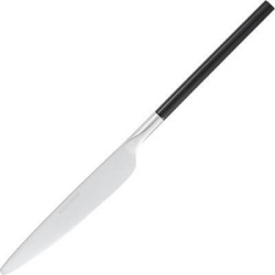 Нож столовый KunstWerk District Silver Black Gloss черно-серебристый L 225 мм, B 18 мм