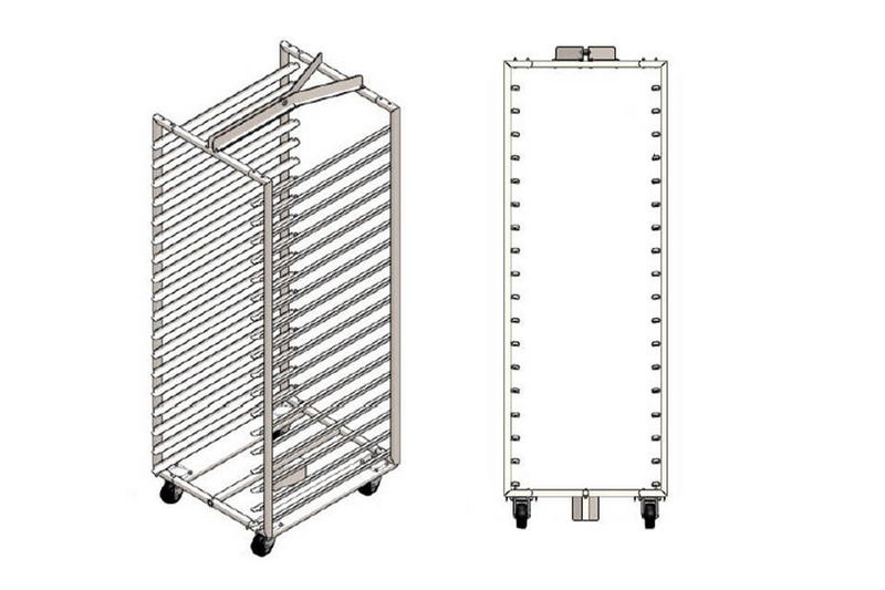 Тележка загрузочная WLBake д/печи Rotor Smart/PRO (18 ур., 600х800, сист. платф.)