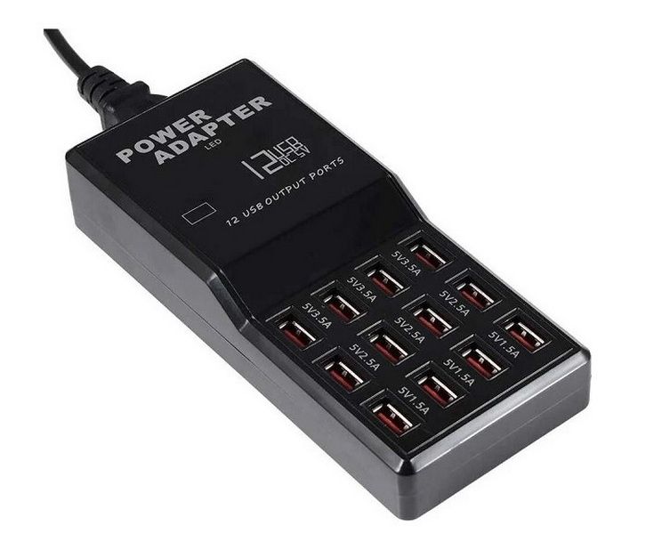Зарядное устройство для светильников MGline на 12 USB-портов (5V-12A)