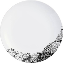 Тарелка глубокая Chef&Sommelier Fragment Ardoise фарфор, белый, серый, 0,84 л, D 24 см