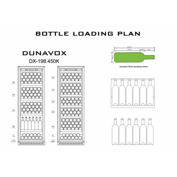 Шкаф винный Dunavox DX-198.450K