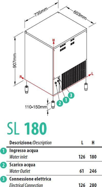 Льдогенератор NTF SL 180 A