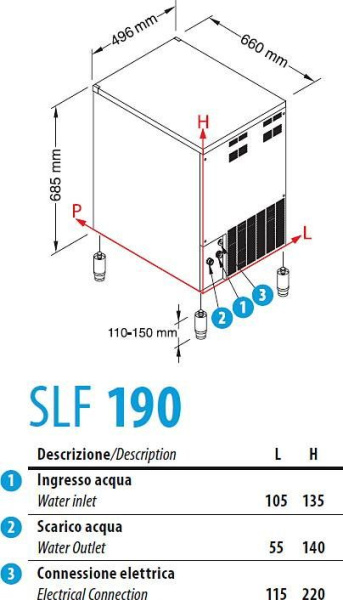 Льдогенератор NTF SLF 190 A