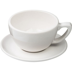 Чашка кофейная Doppio Пур-Амор фарфор 300мл D110/60, H65, L140мм, белый