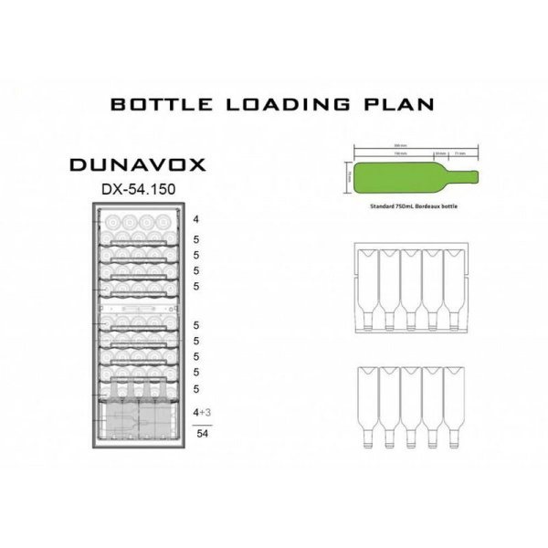 Шкаф винный Dunavox DX-54.150DK