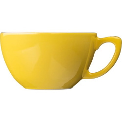 Чашка кофейная Doppio Пур-Амор фарфор 300мл D110/60, H65, L140мм, желт., белый