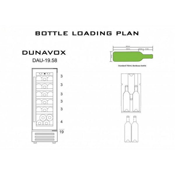 Шкаф винный Dunavox DAU-19.58SS