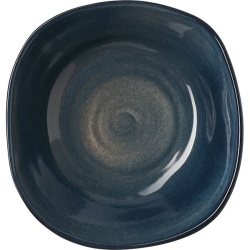 Тарелка Борисовская Керамика «Пати» глубокая; 1,2л, фарфор, серый, синий