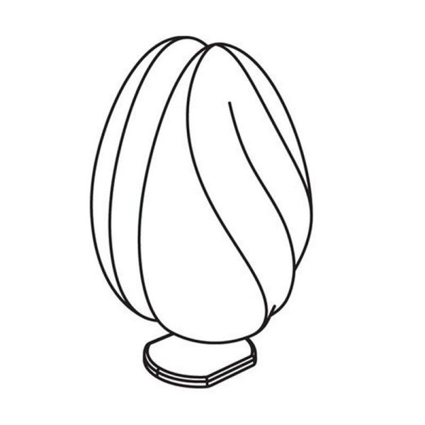 Форма для шоколада 3D Martellato "Яйцо фигурное с подставкой" D 115 мм, H 185 мм
