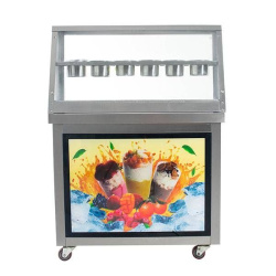 Фризер для жареного мороженого Foodatlas KCB-1Y (контейнеры, световой короб, стол для топпингов)