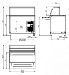 Прилавок холодильный Abat ПВВ(Н)-70КМ-03-НШ кашир