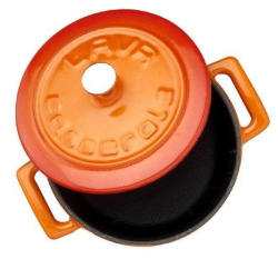 Кокотница LAVA FOLK SERIES 0,35 л, D 100 мм, H 70 мм оранжевая