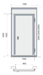 Блок дверной для камеры POLAIR 1200*2040*80 мм (св.пр.900х1930)