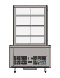 Витрина кондитерская холодильная с дверками раздачи Refettorio RCC31A City (3 полки) 800x700x1475(585)мм