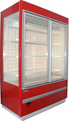 Холодильная горка универсальная Carboma FC20-08 VV 1,9-1 STANDARD (фронт X5) (9006-9005 цвет серо-черный)