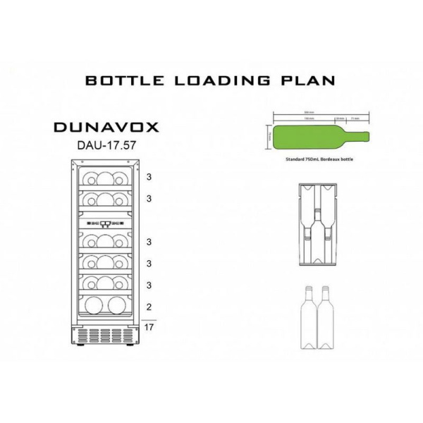 Шкаф винный Dunavox DAU-17.57DW