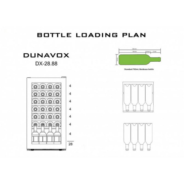 Шкаф винный Dunavox DX-28.88K