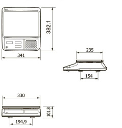 Весы торговые CAS PR-6B (LCD, II)