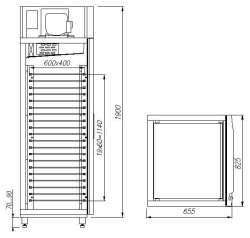 Шкаф холодильный для хлебопекарных производств Carboma M560-1-G EN-HHC (5) 0430