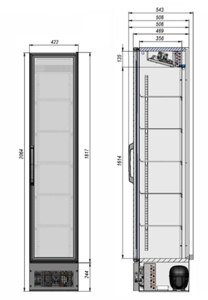 Шкаф холодильный Briskly 3 Bar (R2N)