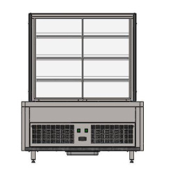 Витрина кондитерская холодильная с дверками раздачи RCC32A City (3 полки) 1100x700x1475(585)мм