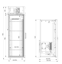 Шкаф холодильный POLAIR DM110-S со стеклом без канапе