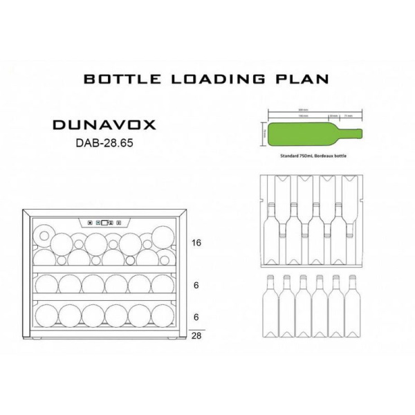 Шкаф винный Dunavox DAB-28.65W