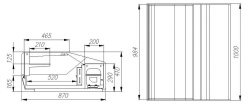 Витрина холодильная настольная Carboma AC87 SV 1,0-1 (ВХСр-1,0 Cube Арго XL Техно)