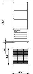 Шкаф кондитерский Carboma D4 VM 120-1 (R120C) (0109-0102 (коричнево-золотой), 2 двери)