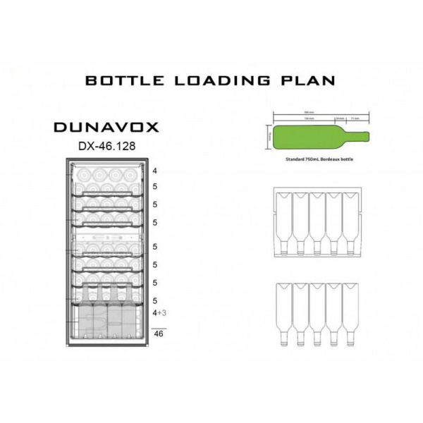 Шкаф винный Dunavox DX-46.128DK