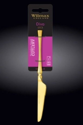 Нож десертный Wilmax Diva золотой L 205 мм (на блистере)