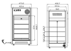 Витрина холодильная настольная COOLEQ CW-108
