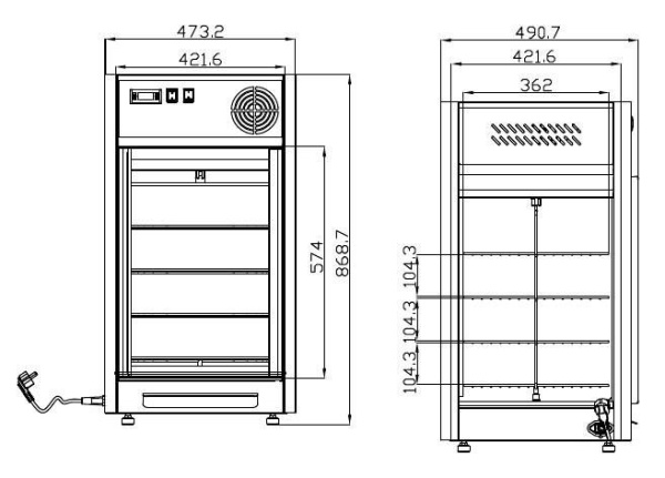 Витрина холодильная настольная COOLEQ CW-108