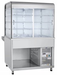 Прилавок-витрина холодильный Abat ПВВ(Н)-70КМ-С-02-НШ с гастроемкостями