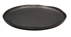 Тарелка KunstWerk Shade черная D 320 мм, H 20 мм