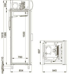 Шкаф для икры и пресервов Polair DP107-S