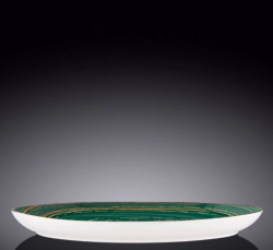 Блюдо Wilmax Spiral темно-зеленое L 330 мм, B 245 мм