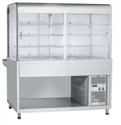 Прилавок-витрина холодильный Abat ПВВ(Н)-70КМ-С-03-НШ с гастроемкостями